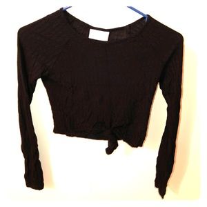 Pacsun Nollie cropped top with tie in front